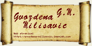 Gvozdena Milisavić vizit kartica